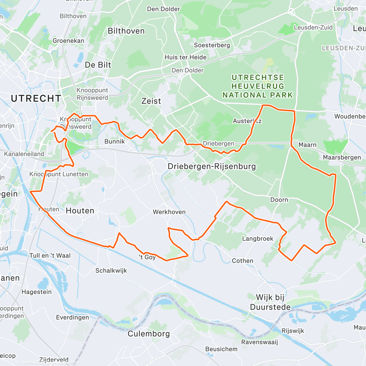Map of the activity, Cyclists in the mist 🌫