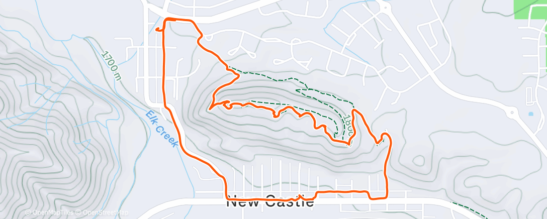 Map of the activity, Morning Hike