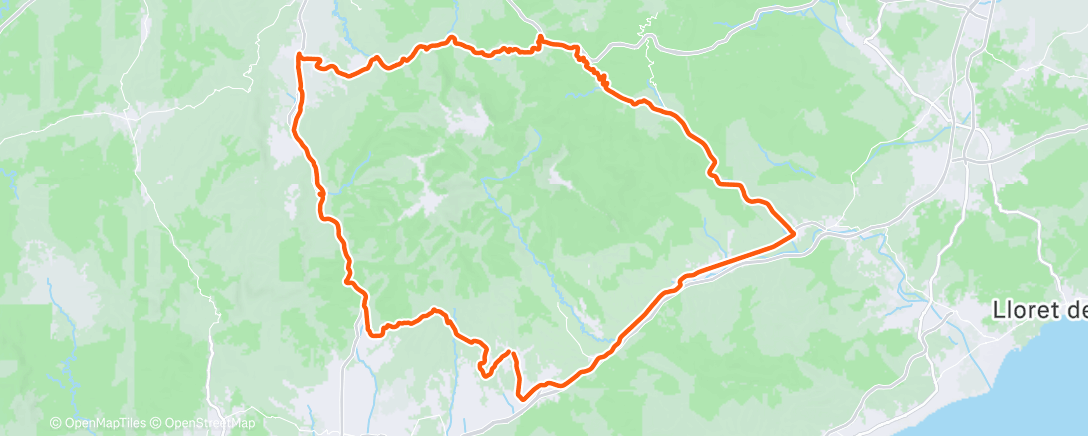 Map of the activity, Lunch Ride