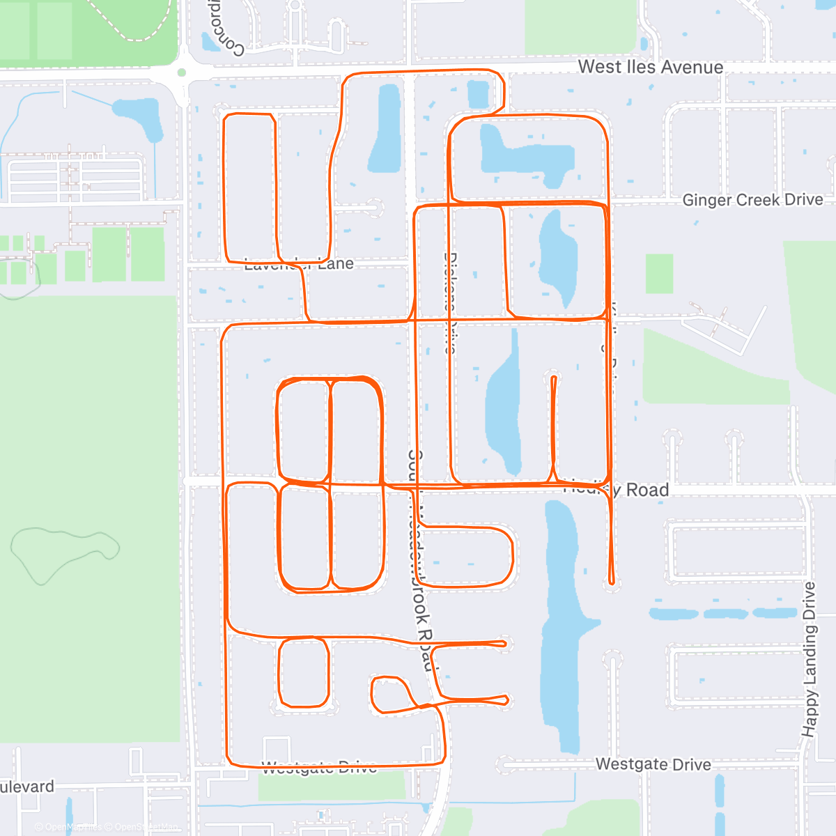 Map of the activity, ❄️ Biking In A Winter Wonderland ❄️