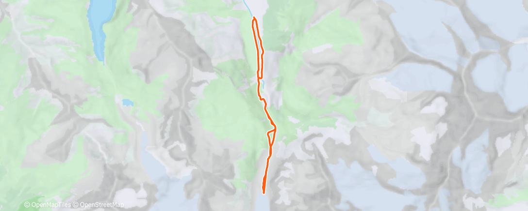 Map of the activity, Morning Snowshoe to Zinal Glacier