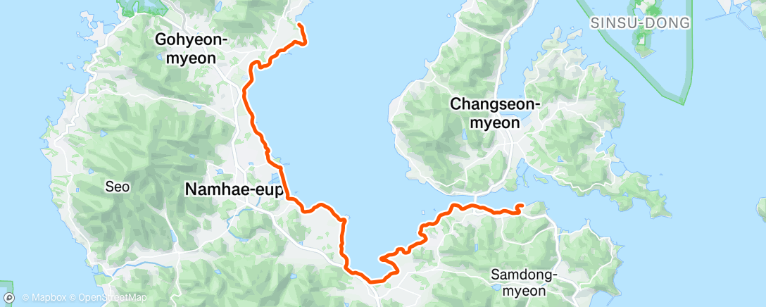 Map of the activity, Vuelta ciclística a la hora del almuerzo