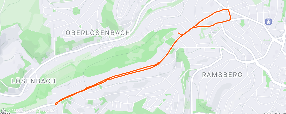 Map of the activity, Afternoon Run