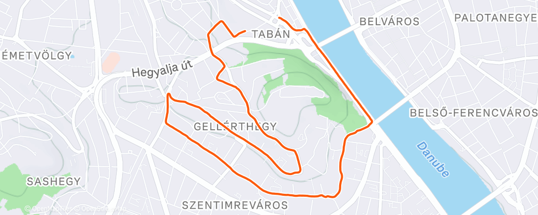 Map of the activity, Afternoon Run