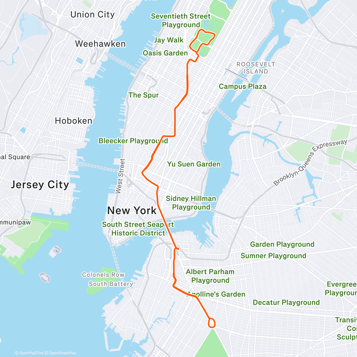 Map of the activity, Zwift - endurance on Watts the Limit in New York