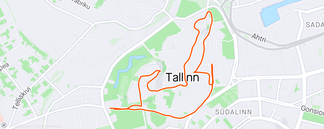 Map of the activity, Tallinn Stroll