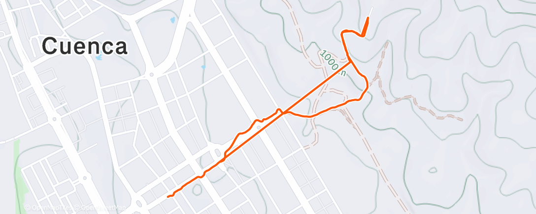 Map of the activity, Caminata