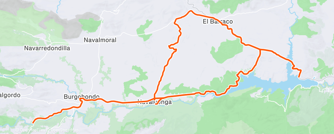 Map of the activity, Bicicleta a la hora del almuerzo