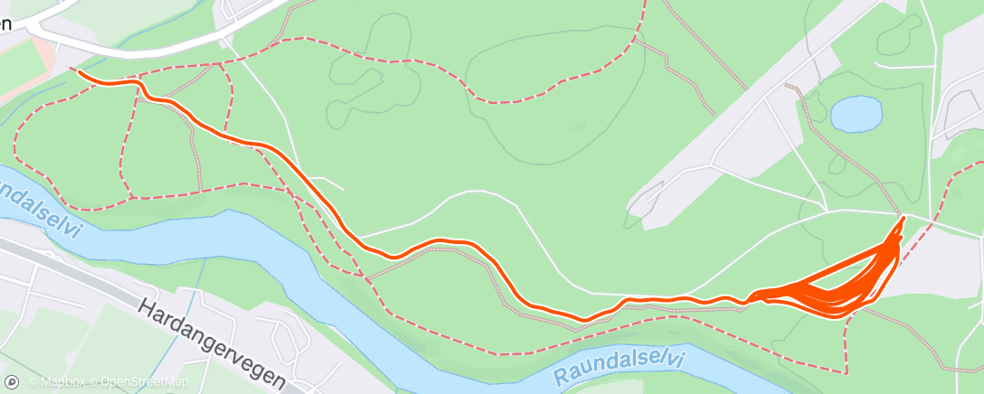 Map of the activity, Evening Run