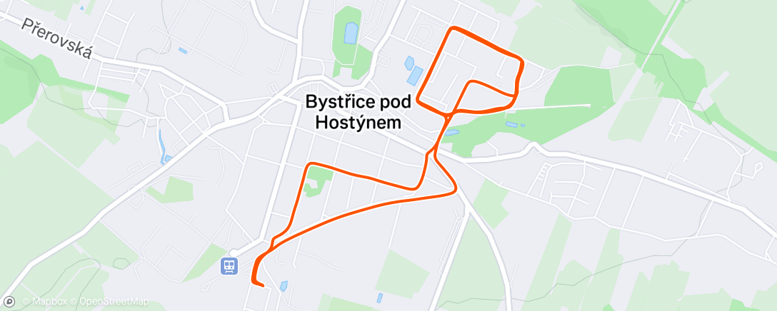 Map of the activity, Morning Run