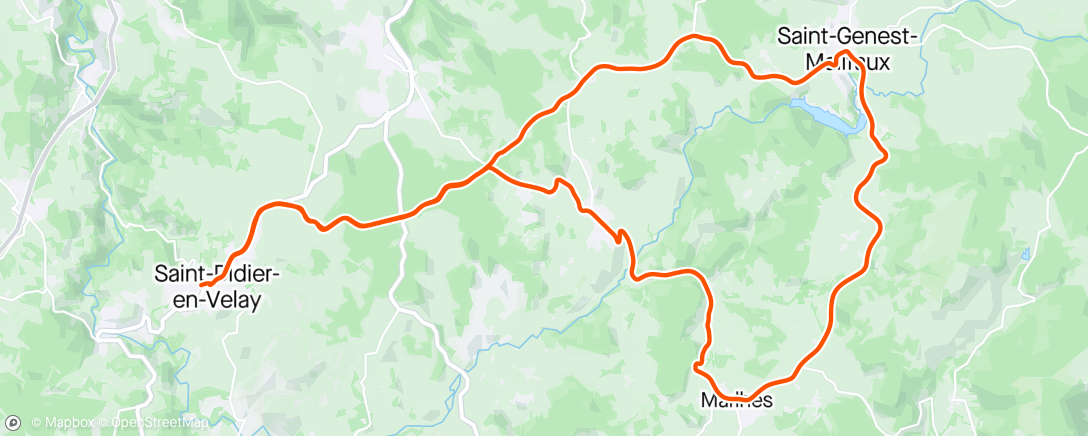 Map of the activity, Tour de St Genest par Jonzieux