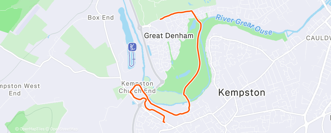 Карта физической активности (Afternoon Trail Run)