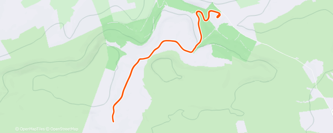 Map of the activity, Tempo trails session
