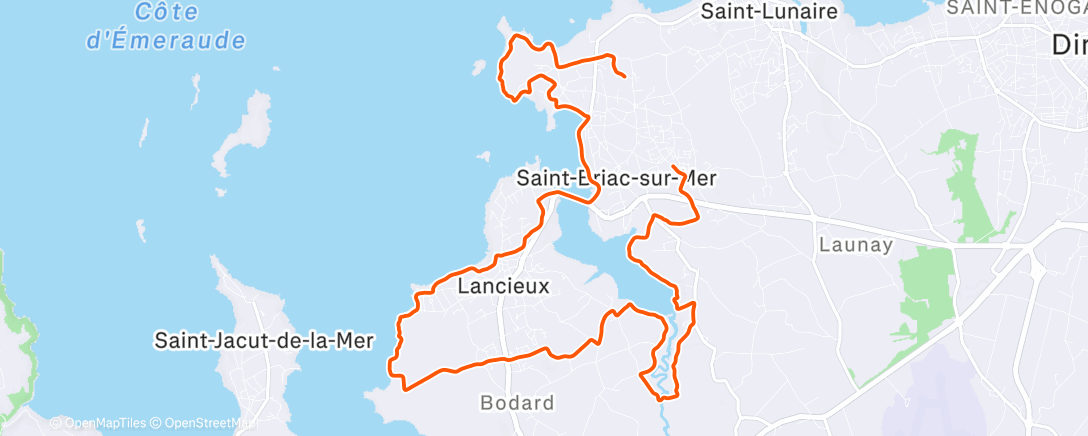 Карта физической активности (Trail le matin)