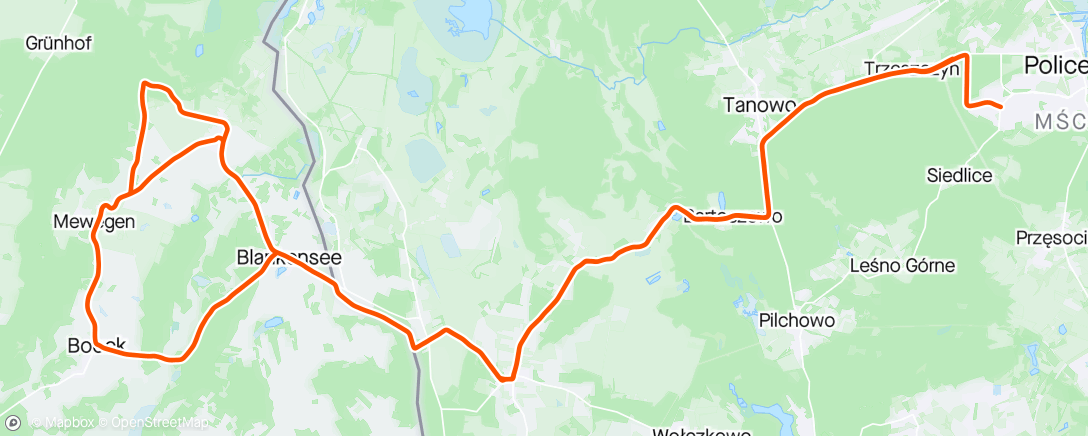 Map of the activity, Cycling Ride
