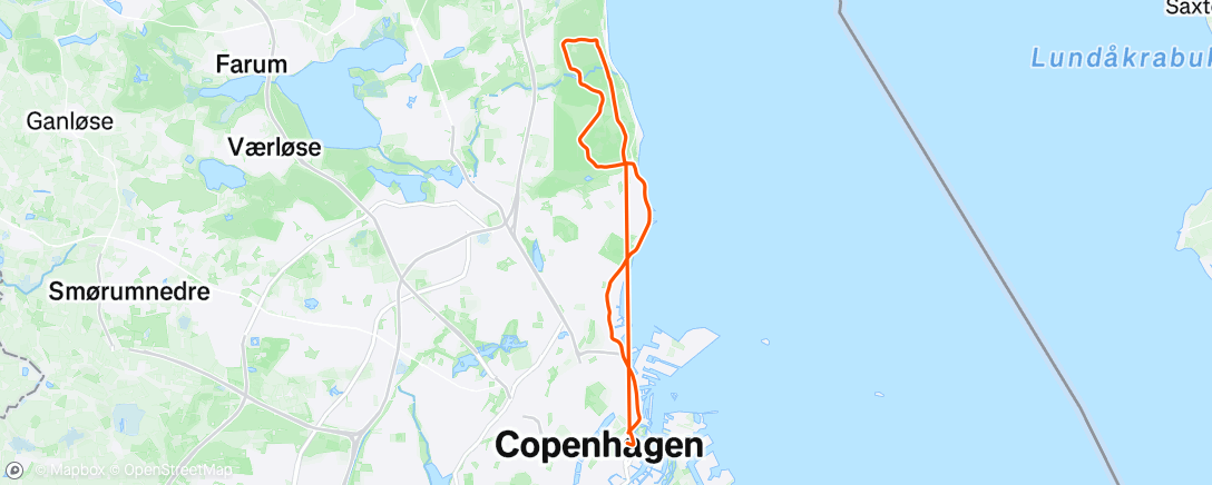 Map of the activity, Afternoon Run