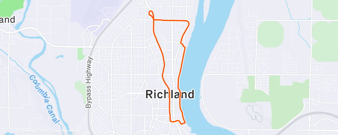 Map of the activity, Morning Run