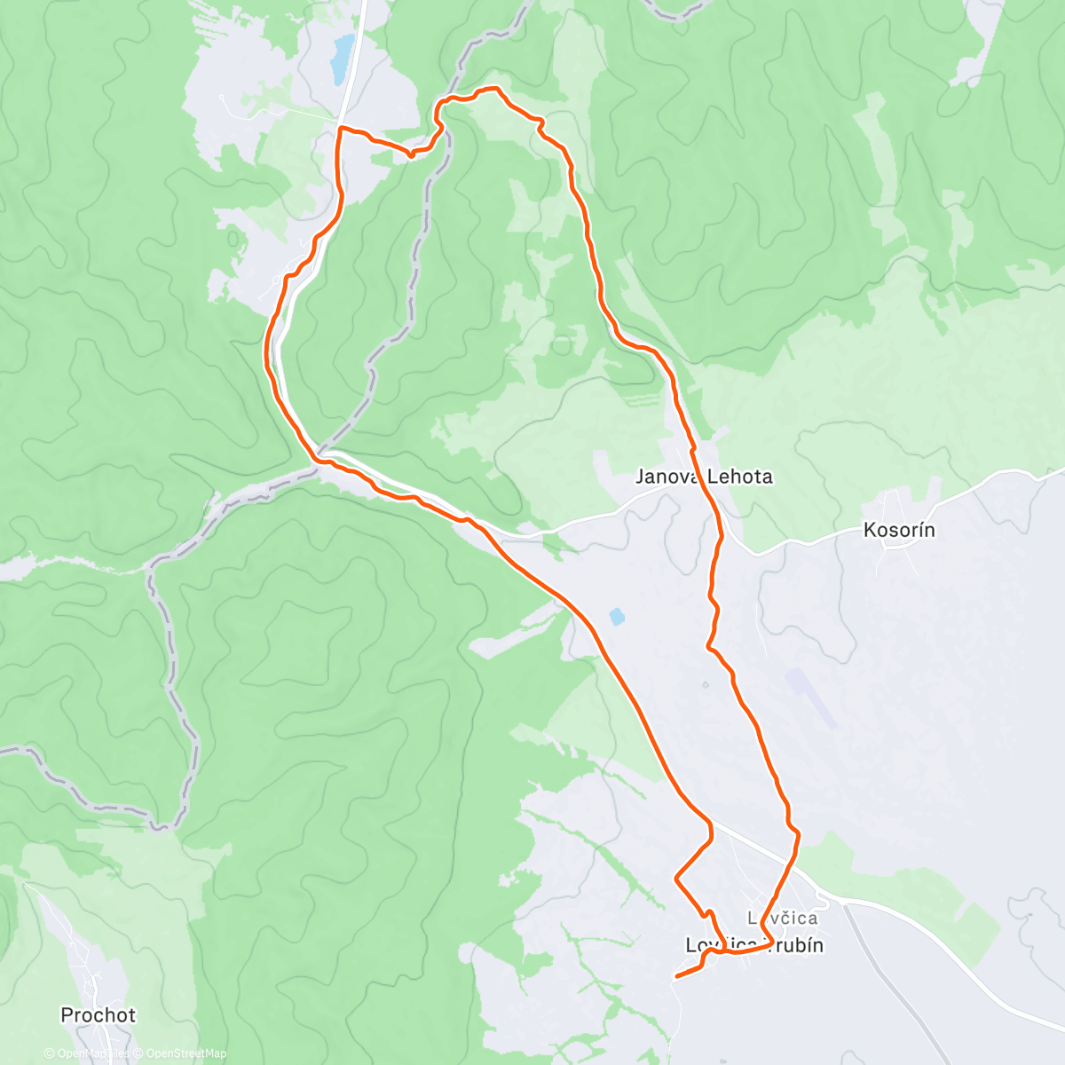 Map of the activity, Morning Run