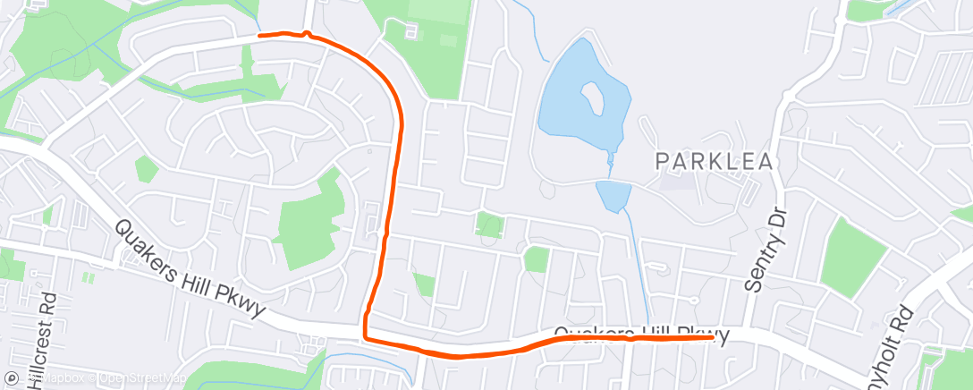 Map of the activity, Morning Run