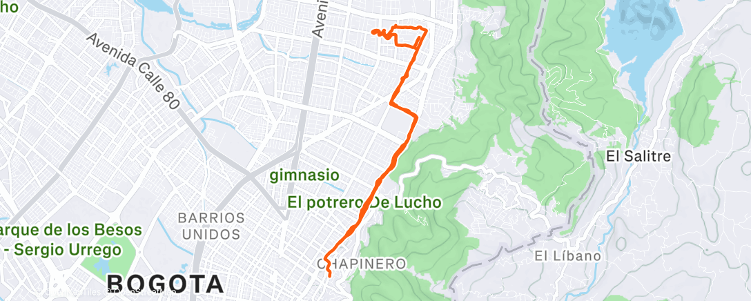 Map of the activity, Afternoon Ride