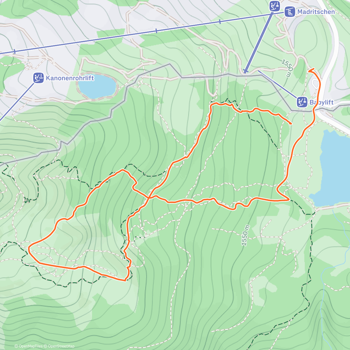 Карта физической активности (Schneeschuhwandern)