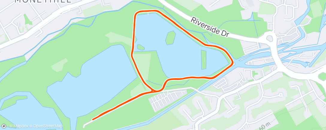 Map of the activity, Rickmansworth parkrun