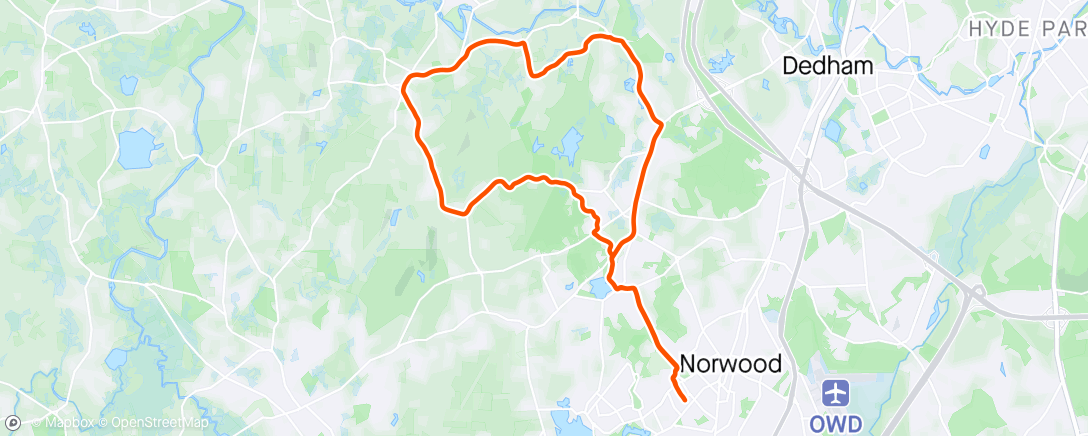 Map of the activity, first recovery ride in a verrrrrrry long time