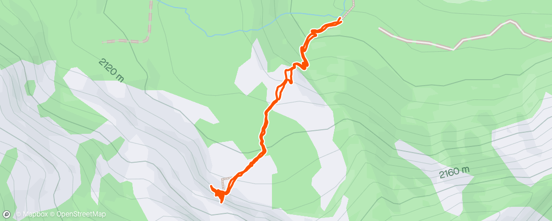 Map of the activity, Morning Rock Climb
