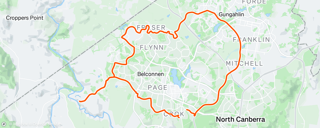 Map of the activity, Morning Ride