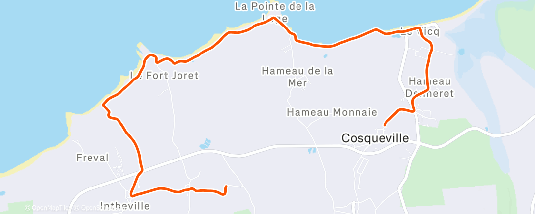 Map of the activity, Running