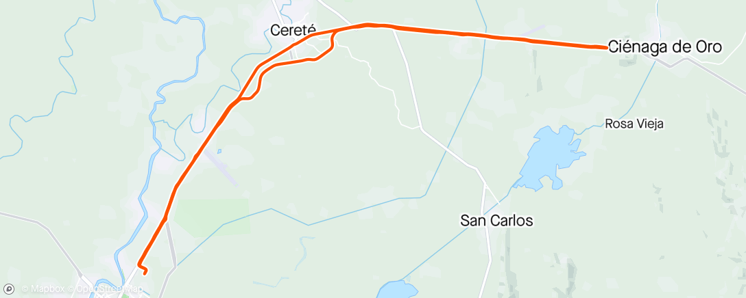 Map of the activity, Cienaga de Oro
