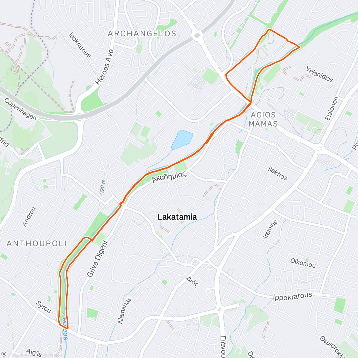 Map of the activity, Morning miles with Sondra!