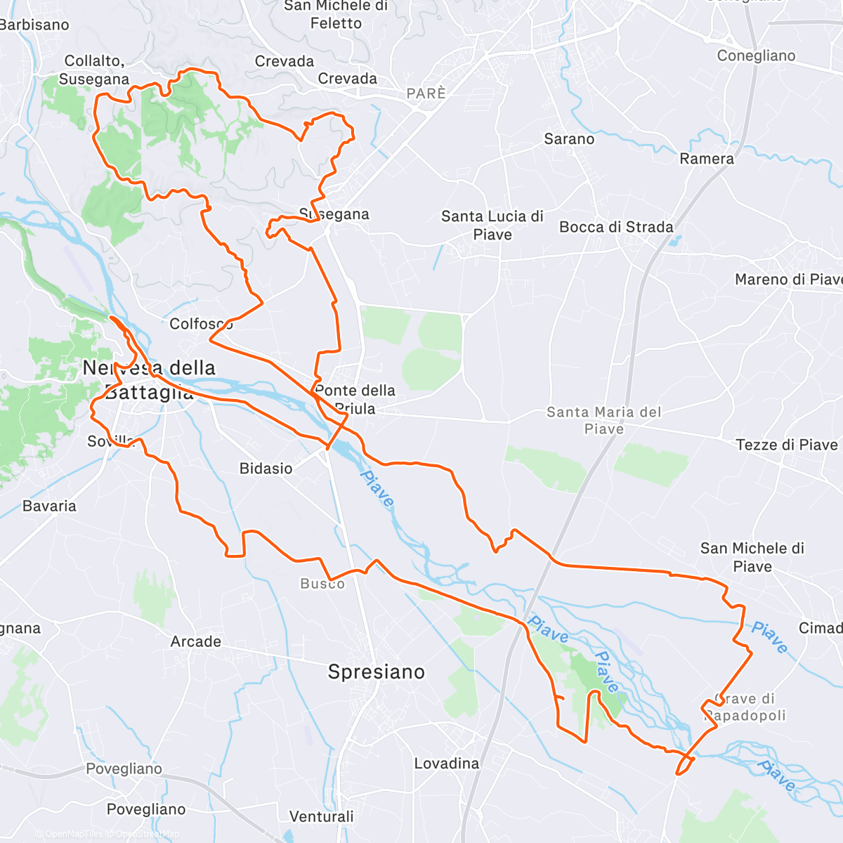 Map of the activity, Brulé in cantina