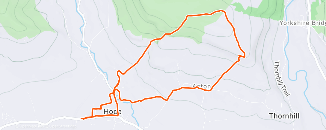 Map of the activity, Afternoon Trail Run