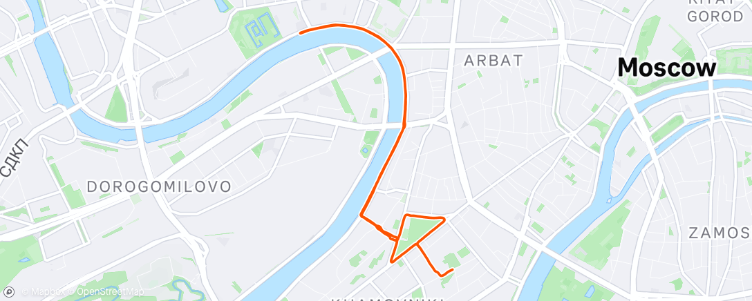 Map of the activity, Дневной забег