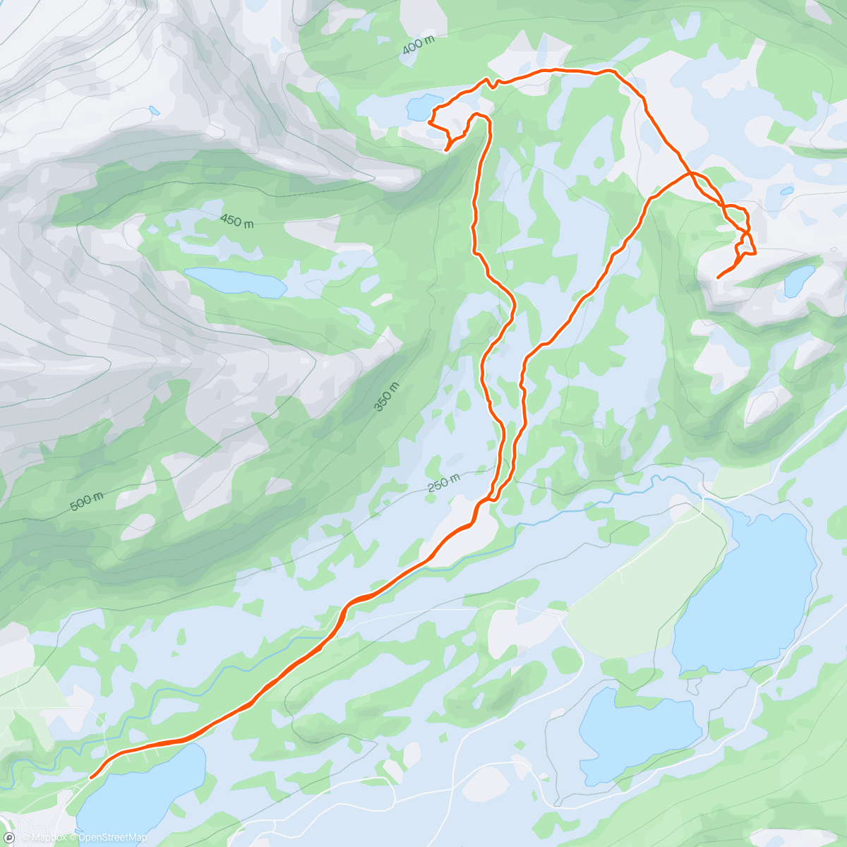 Map of the activity, Myrtur med 🐶