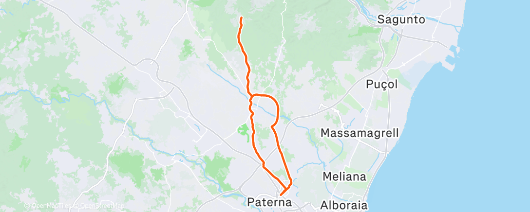 Карта физической активности (Bicicleta por la tarde)