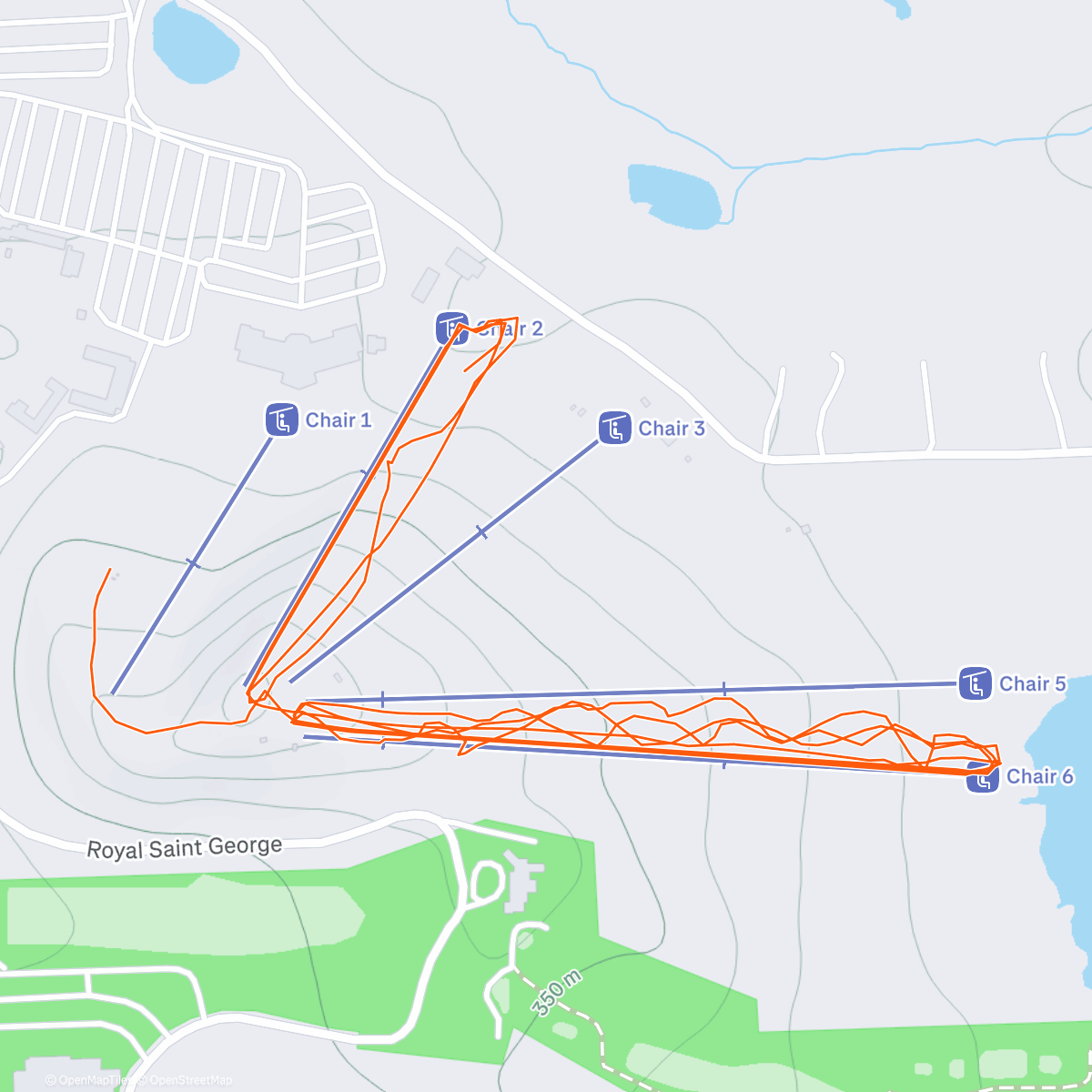 Map of the activity, Second Part of Sick Day at Pine Knob