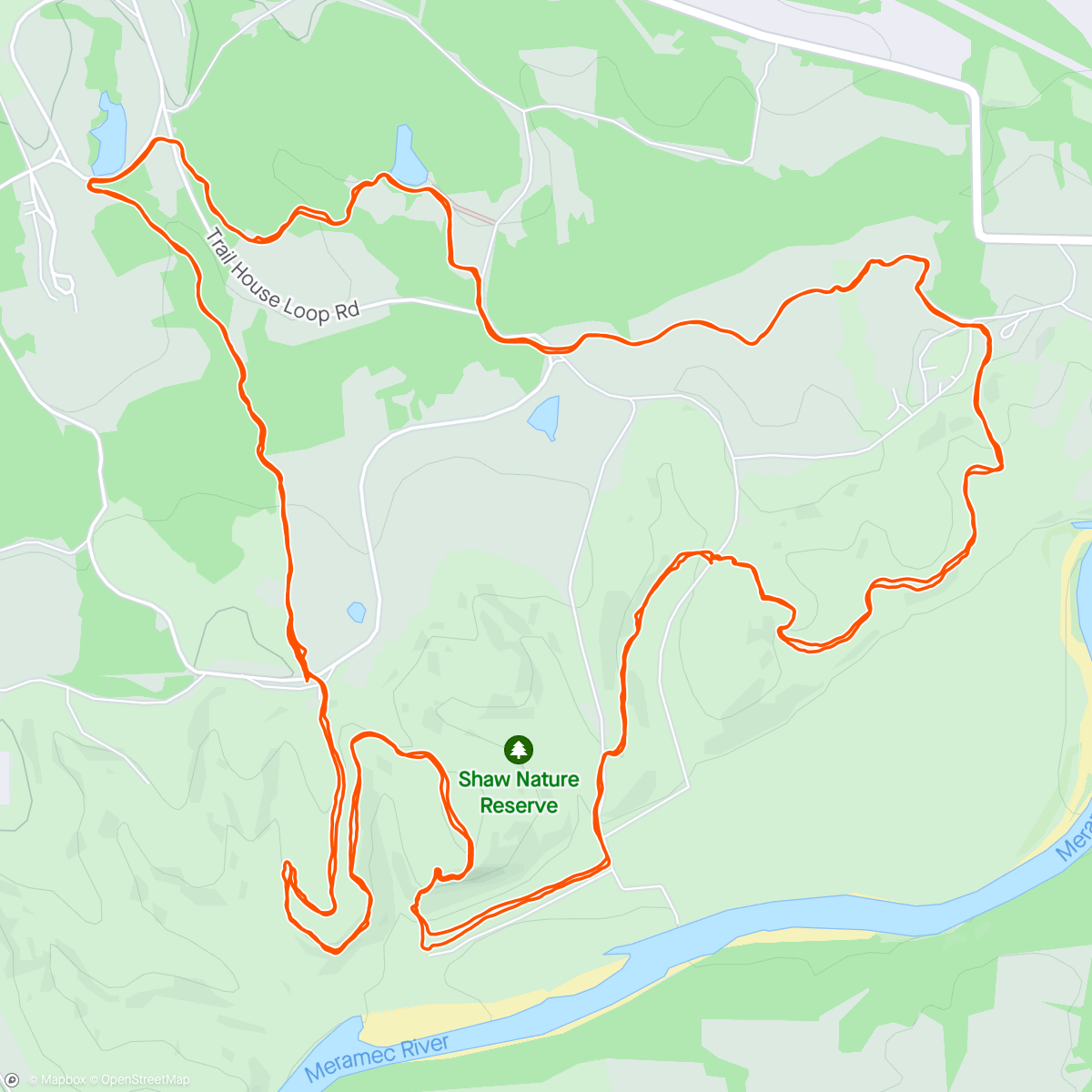 Map of the activity, Shaw Bloom 20K Trail race