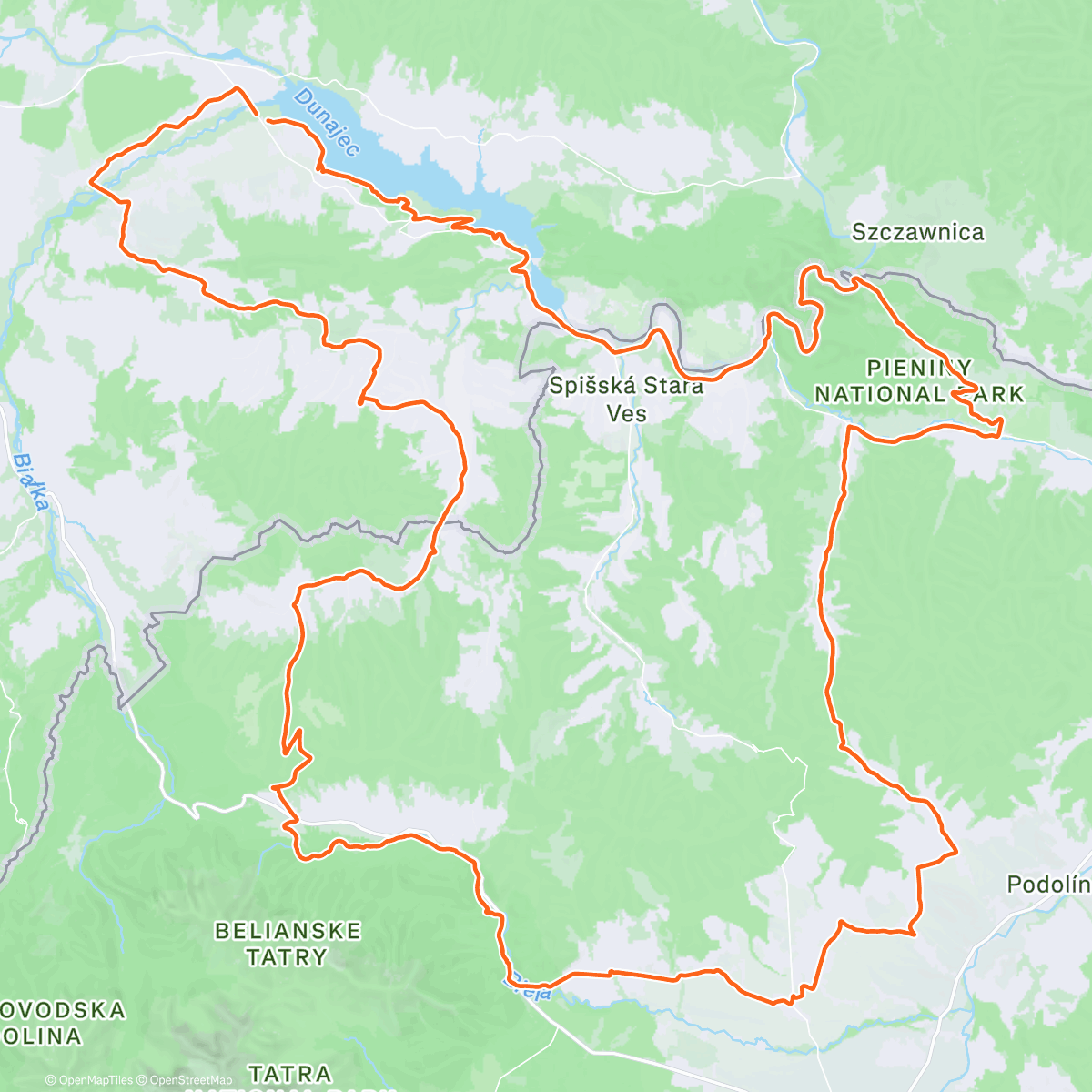 Map of the activity, Pętla Spiska