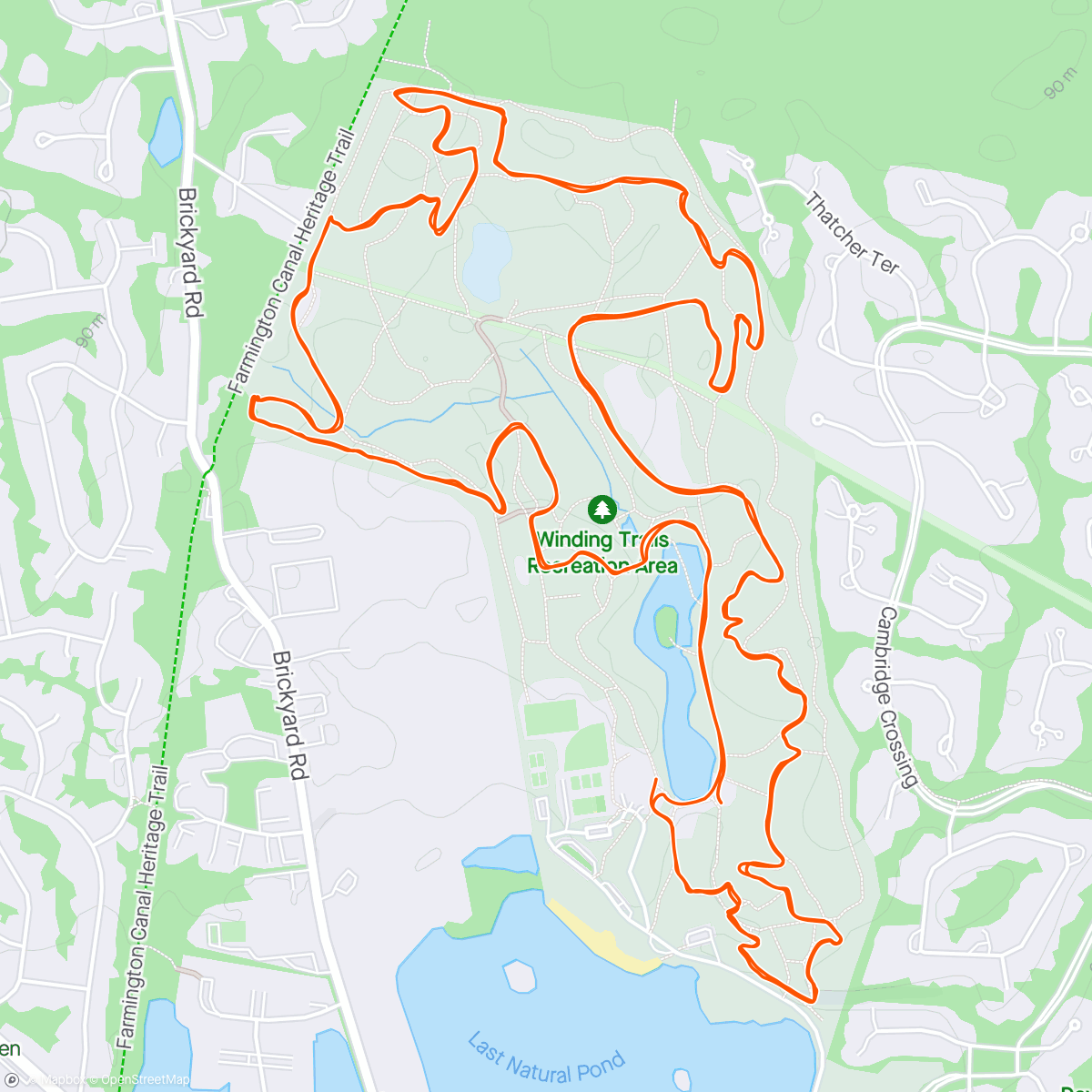 Map of the activity, Fat Tire Classic at Winding Trails
