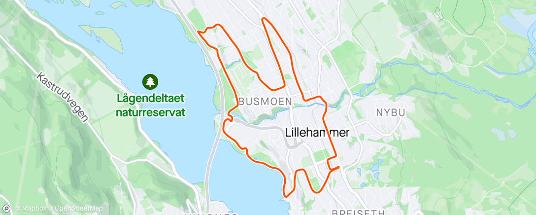 Map of the activity, Joggetur med Eirik