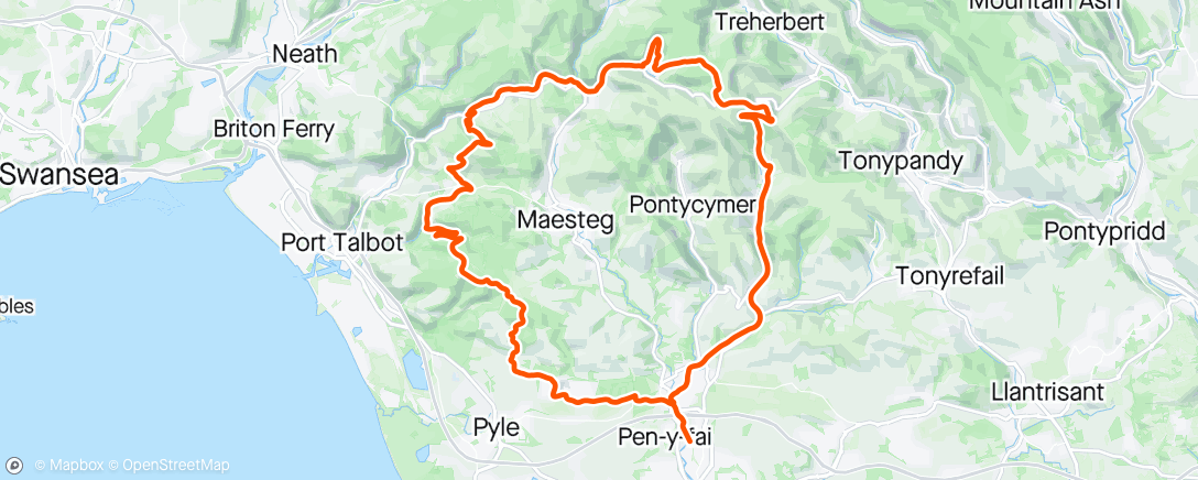 Map of the activity, Lunch mountain bike  Ride