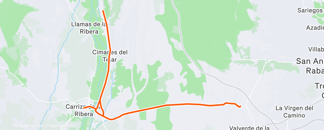 Map of the activity, Bicicleta a la hora del almuerzo