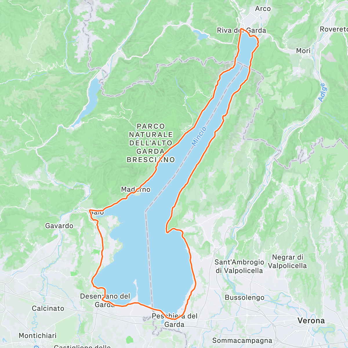 Карта физической активности (Giro di Lago 🥰)