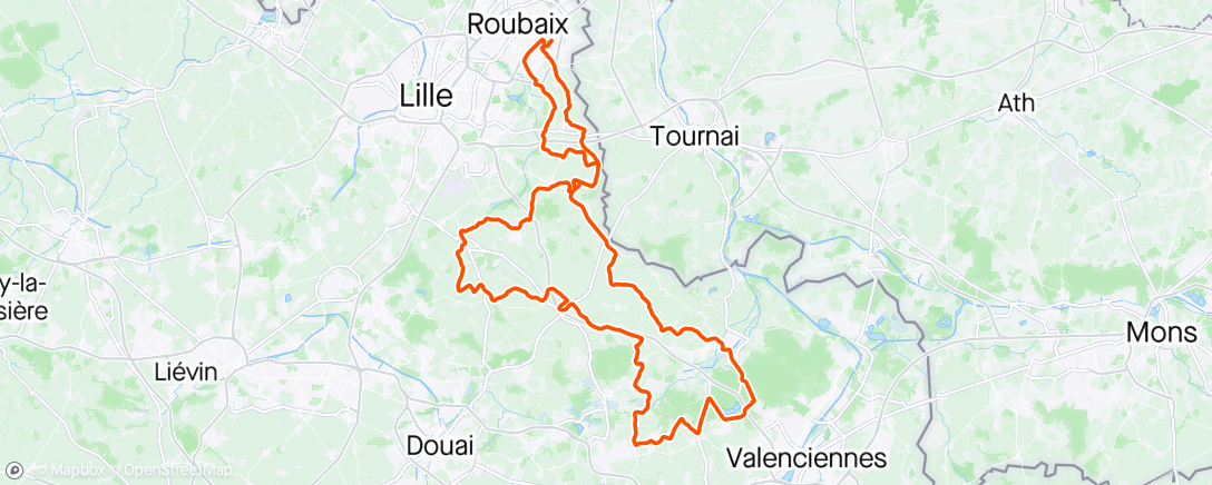 Map of the activity, Secteurs pavés de Paris-Roubaix