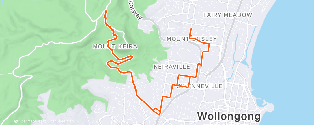 Map of the activity, Morning Ride