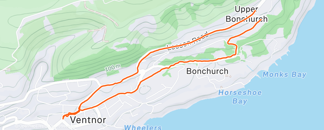 Map of the activity, Morning Run