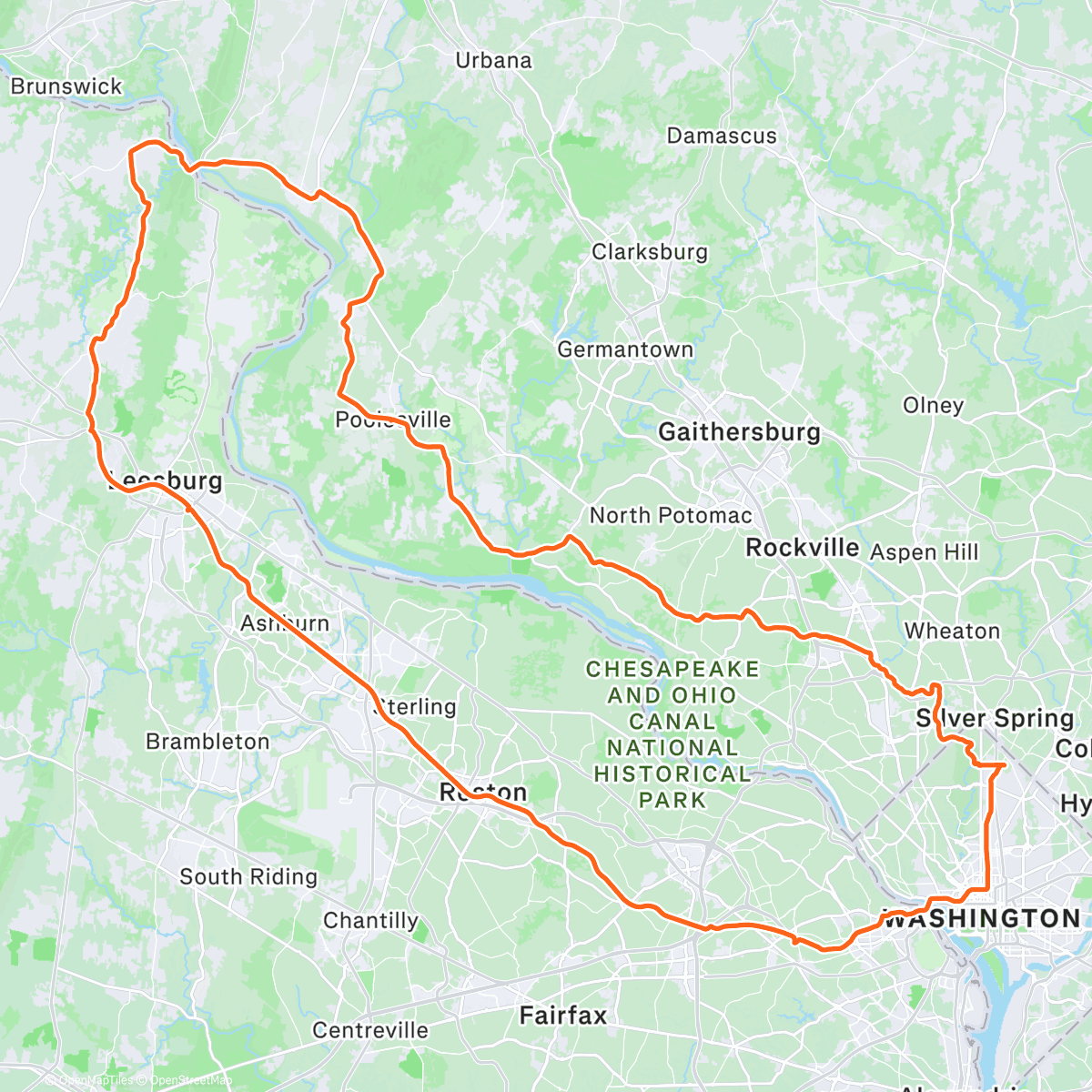 Карта физической активности (Bici de Taco de Canasta)