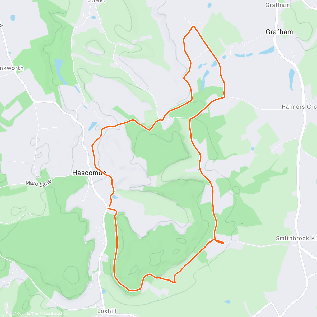 Map of the activity, Hascomb stone circle